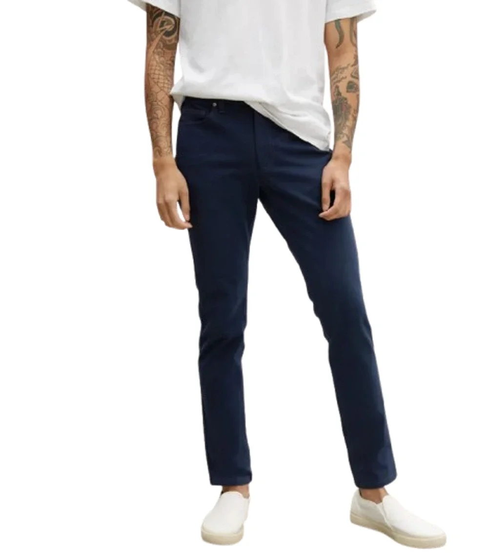 EVERLANE Men's The Performance 5-Pocket Pants 31x32 Navy Blue Stretch NWT